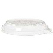 WorldView™ Renewable & Compostable Flat Lid, Fit 12-16oz Molded Fiber Coupe Bowls - Case of 400
