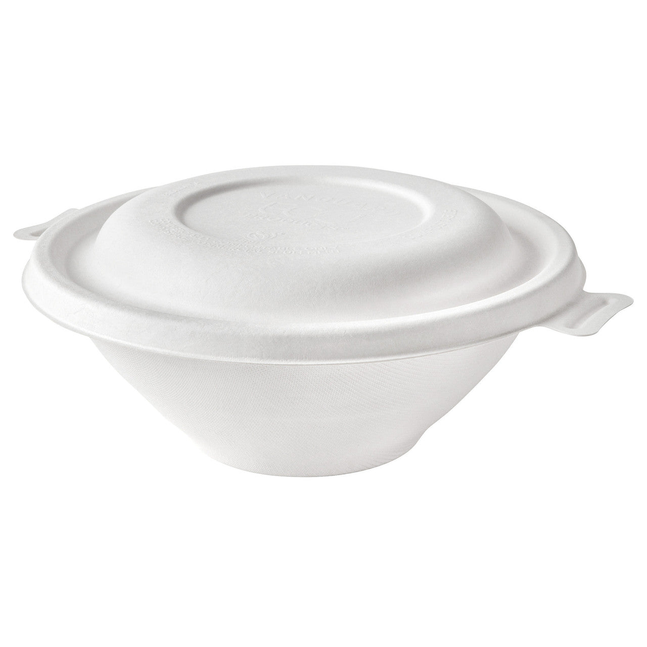 Vanguard™ WorldView™ Renewable & Compostable Domed Molded Fiber Lid, Fits 24-40oz. Molded Fiber Bowls - Case of 400