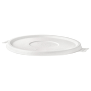 Vanguard™ WorldView™ Renewable & Compostable Flat Molded Fiber Lid, Fits 24-46oz Molded Fiber Bowls - Case of 400