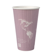 World Art Renewable & Compostable Insulated Hot Cups - 16oz. - Case of 600