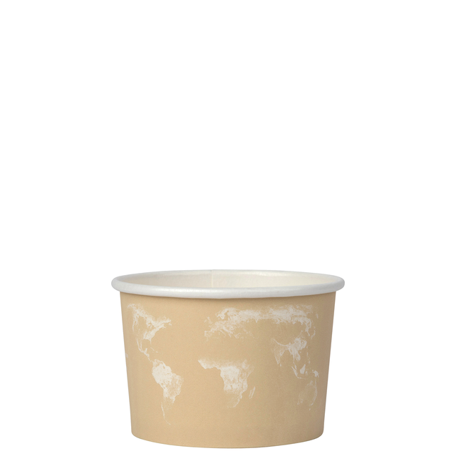 World Art Renewable & Compostable Paper Food Container - 4oz. 
 - Case of 1000