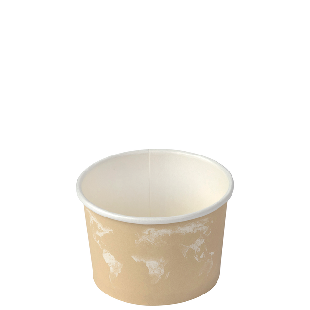 World Art Renewable & Compostable Paper Food Container - 4oz. 
 - Case of 1000