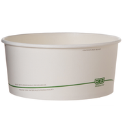 GreenStripe® Renewable & Compostable Squat Food Container - 48oz - Case of 300