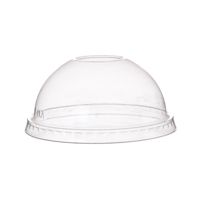 Renewable & Compostable Clear Dome Lids, Fits 8oz and 10oz Paper Food Containers 
 - Case of 1000