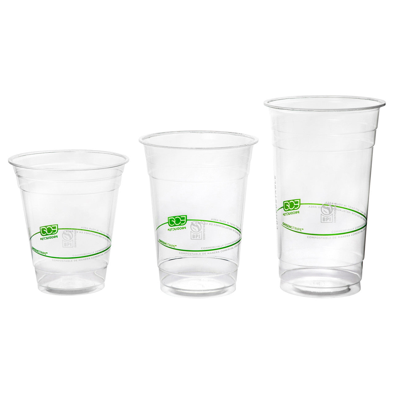 GreenStripe Renewable & Compostable Cold Cups - 20oz. - Case of 1000