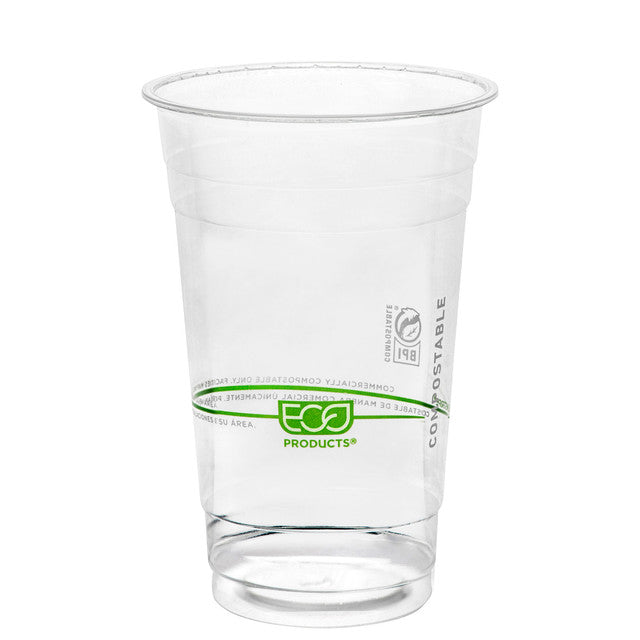 GreenStripe Renewable & Compostable Cold Cups - 20oz. - Case of 1000