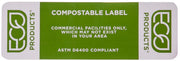 3 x 1in Compostable Tamper Evident Sticker, White - Case of 2000