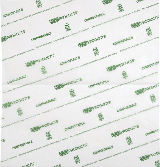 Renewable & Compostable Interfolded Dry Wax White Deli Paper 10x10.75 - Case of 6000