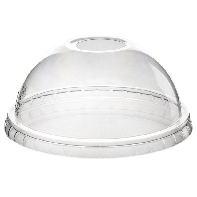 BlueStripe 30% Recycled Content Cold Cup Dome Lids, Fits 9-24oz Blue Stripe Cups - Case of 1000
