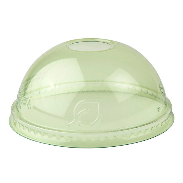 Veridian™  Renewable & Compostable Cold Cup Dome Lids - 9-24oz. Green - Case of 1000