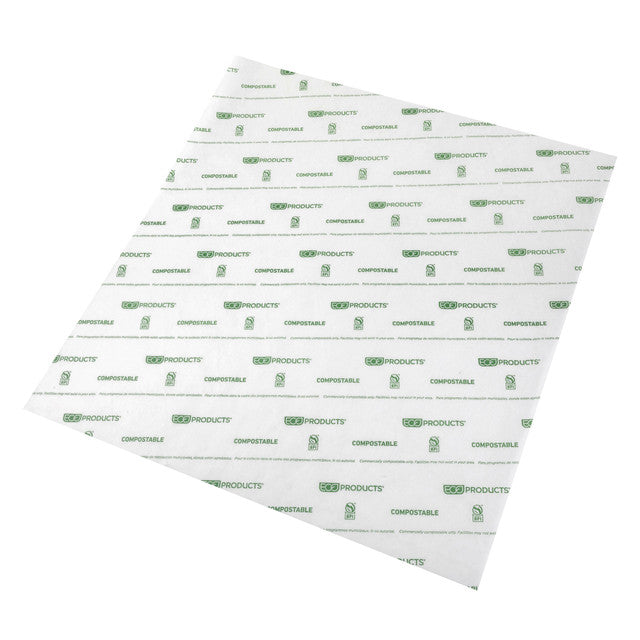 Renewable & Compostable Insulated White Sandwich Wrap 15x16 - Case of 1000
