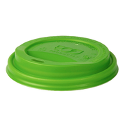 Veridian™ EcoLid Renewable & Compostable Hot Cup Lids - 10-20 oz. Green - Case of 800