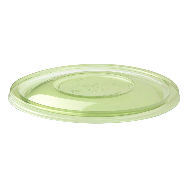 Veridian™ Renewable & Compostable Squat Food Container PLA Lid - 26-48oz Green - Case of 300