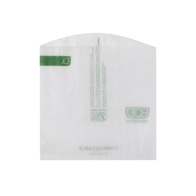 Renewable & Compostable Dry Wax White French Fry Bag 4.5x4.5 - Case of 1000