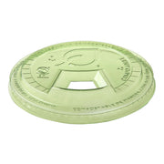 Veridian™ Renewable & Compostable Sip Lid, Fits 9-24oz Cups Green - Case of 1000