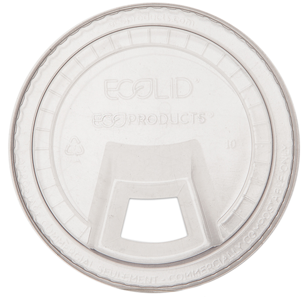 Renewable & Compostable Sip Lid, Fits 9-24oz Cups 
 - Case of 1000
