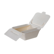 Vanguard™ Folia™ (III) Renewable & Compostable Take-Out Container, 6.9 x 5.8 x 2.5" - Case of 300