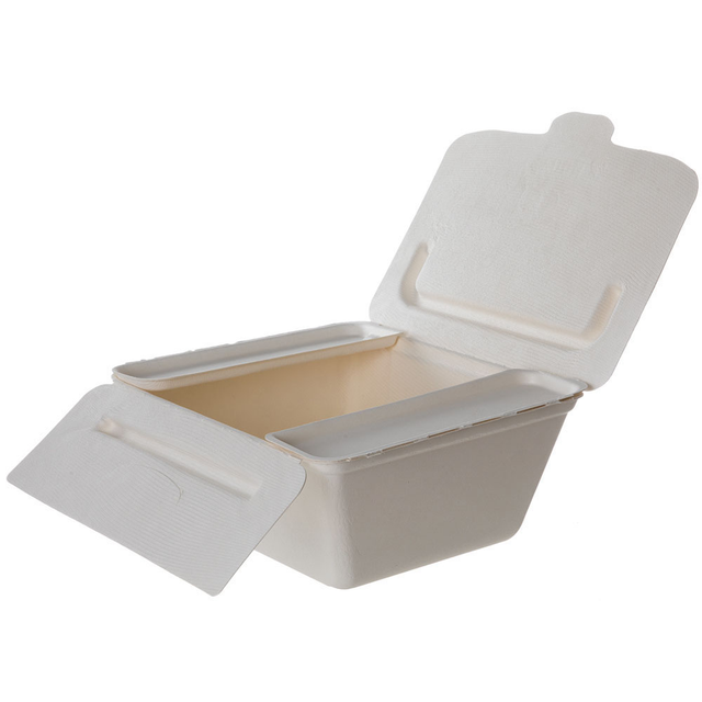 Vanguard™ Folia™ (VI) Renewable & Compostable Take-Out Container, 9 x 7.5 x 3.5" - Case of 150