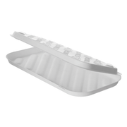 Vanguard™ Renewable & Compostable Flatbread Pizza Molded Fiber Clamshells – 13 x 7 x 1.25in - Case of 200