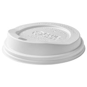 EcoLid 25% Recycled Content Hot Cup Lid, White, Fits 10-20oz Hot Cups - Case of 1000