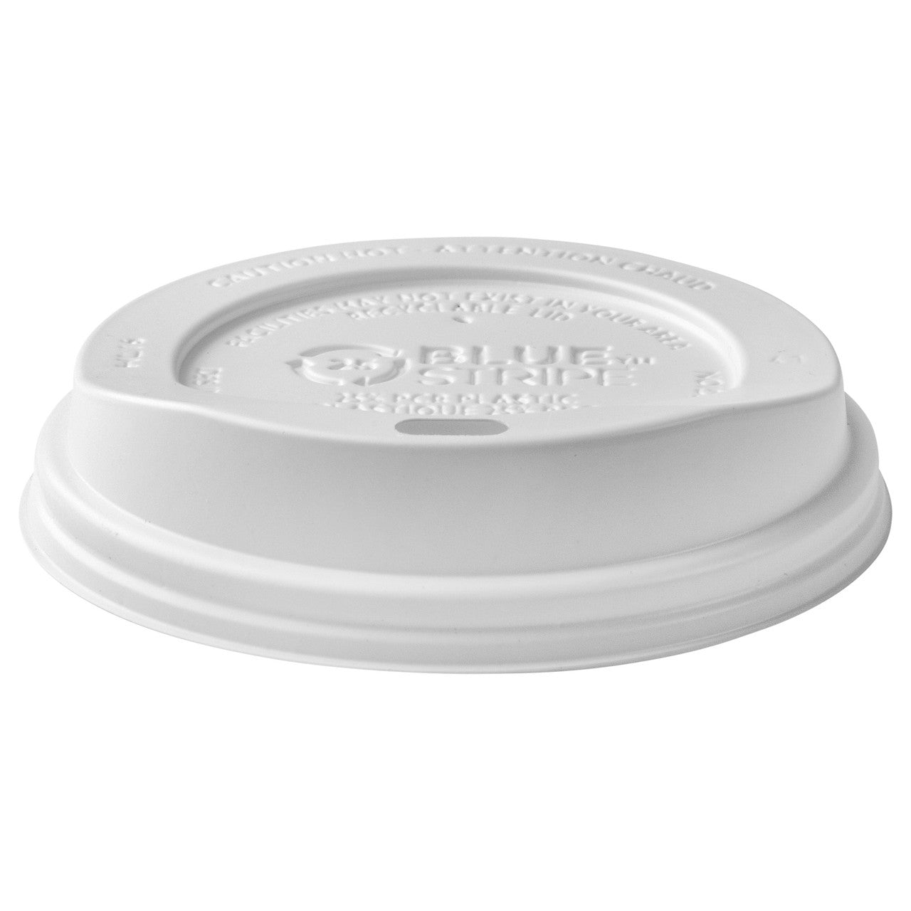 EcoLid 25% Recycled Content Hot Cup Lid, White, Fits 10-20oz Hot Cups - Case of 1000
