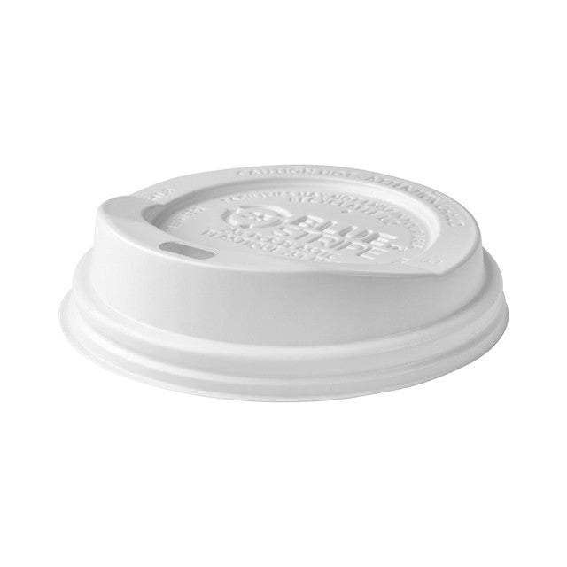 EcoLid 25% Recycled Content Hot Cup Lid, White, Fits 8oz Hot Cups - Case of 1000