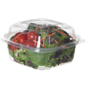 Renewable & Compostable Clear Clamshells - 6in x 6in x 3in - Case of 240