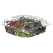 Renewable & Compostable Clear Clamshells - 8in x 8in x 3in - Case of 160