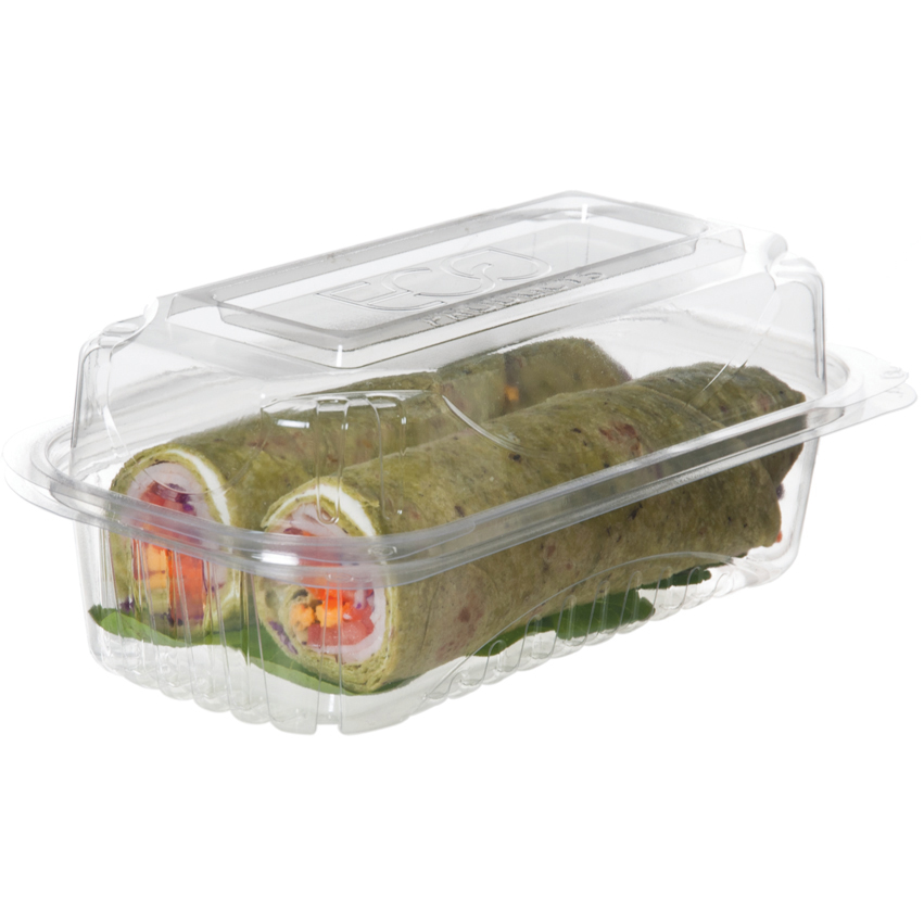 Renewable & Compostable Clear Clamshells - 9in x 6in x 3in - Case of 240