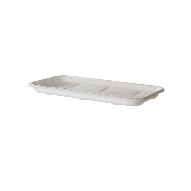 Vanguard™ Renewable & Compostable Molded Fiber Meat & Produce Trays, 8.57 x 4.77 x 0.66in, 17S - Case of 600