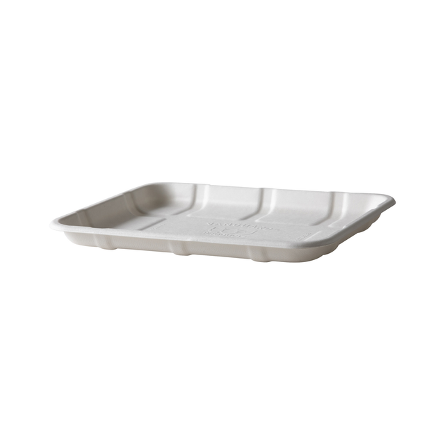Vanguard™ Renewable & Compostable Molded Fiber Meat & Produce Trays, 8.5 x 6.5 x 0.73in, 20S - Case of 600