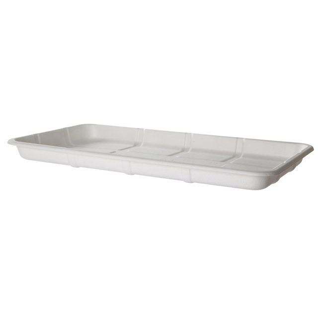 Vanguard™ Renewable & Compostable Molded Fiber Meat & Produce Trays, 14.75 x 8.25 x 1.06in, 25S - Case of 200