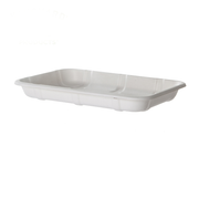 Vanguard™ Renewable & Compostable Lined Molded Fiber Meat & Produce Trays, 8.5 x 6 x 1.0in, 2D - Case of 400