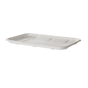 Vanguard™ Renewable & Compostable Molded Fiber Meat & Produce Trays, 8.5 x 6 x 0.56in, 2S - Case of 400