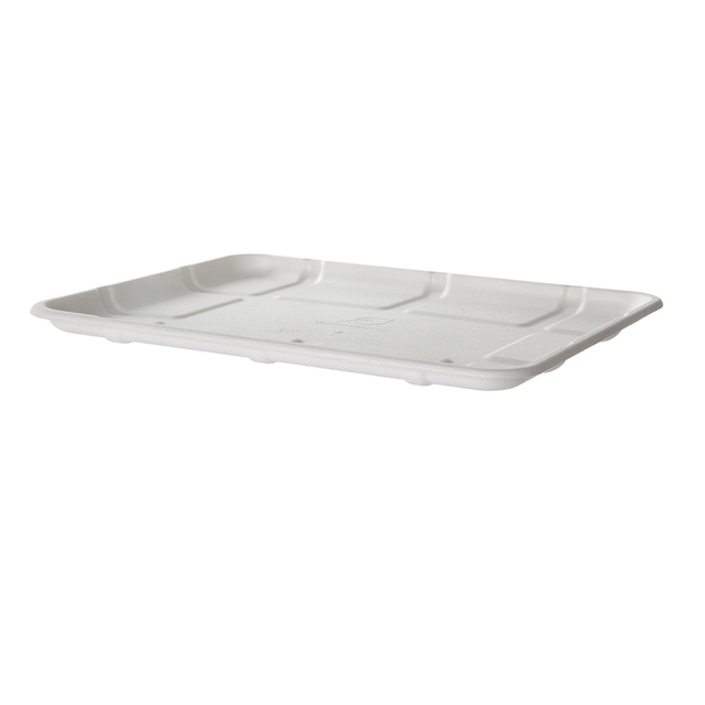 Vanguard™ Renewable & Compostable Molded Fiber Meat & Produce Trays, 10.52 x 8.5 x 0.56in, 8S - Case of 300