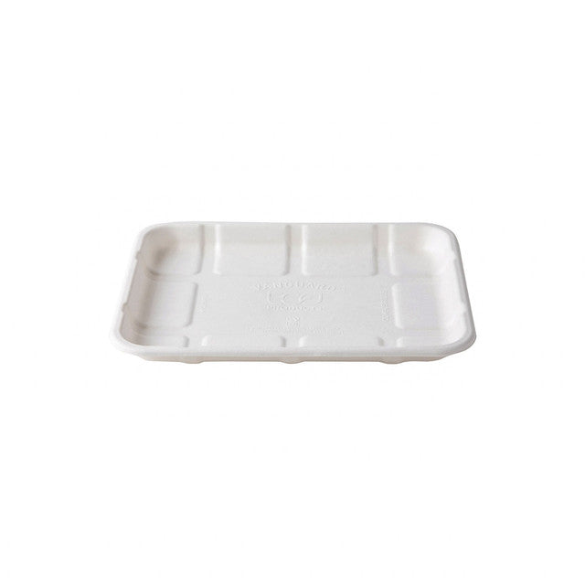 Vanguard™ Renewable & Compostable Lined Molded Fiber Meat & Produce Trays, 8.5 x 6.5 x 0.73in, 20S - Case of 600