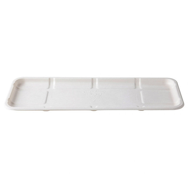 Vanguard™ Renewable & Compostable Lined Molded Fiber Meat & Produce Trays, 14.75" x 5.75" x 0.625"in, 7S - Case of 400