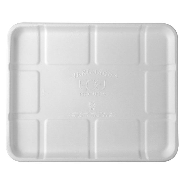 Vanguard™ Renewable & Compostable Lined Molded Fiber Meat & Produce Trays, 10.52 x 8.5 x 0.56in, 8S - Case of 300