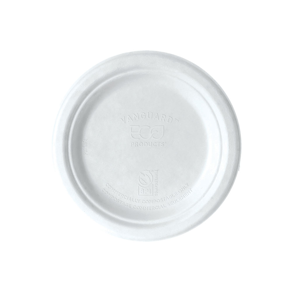 Renewable & Compostable Square Sugarcane Plates - Small - Case of 500
