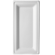 Vanguard™ Renewable & Compostable 10x5in Rectangular Plate - Case of 500