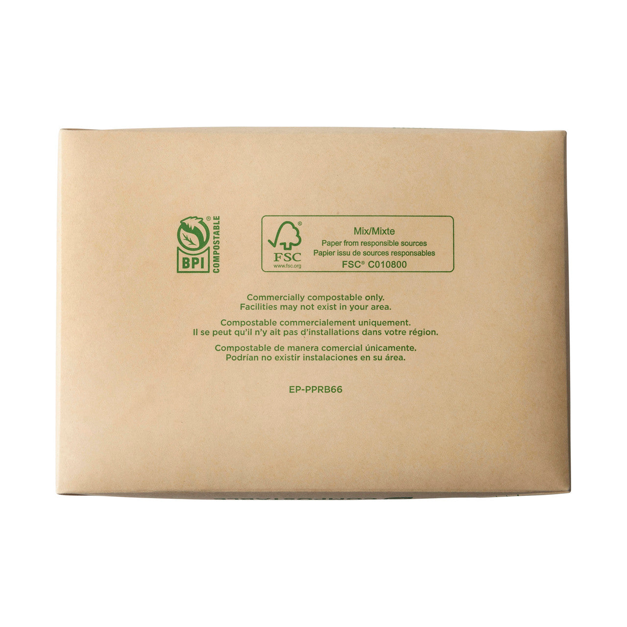 Renewable & Compostable 45oz Food Box #8, FSC Mix Credit SA-COC-013255 - Case of 400