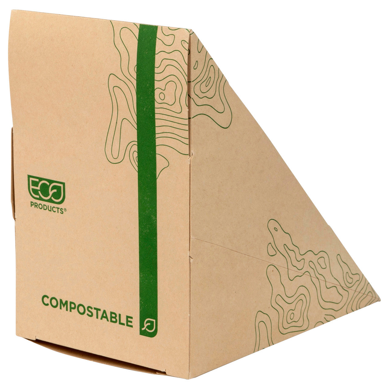 Renewable & Compostable Large Windowed Sandwich Wedge, FSC Mix Credit SA-COC-013255 - Case of 500