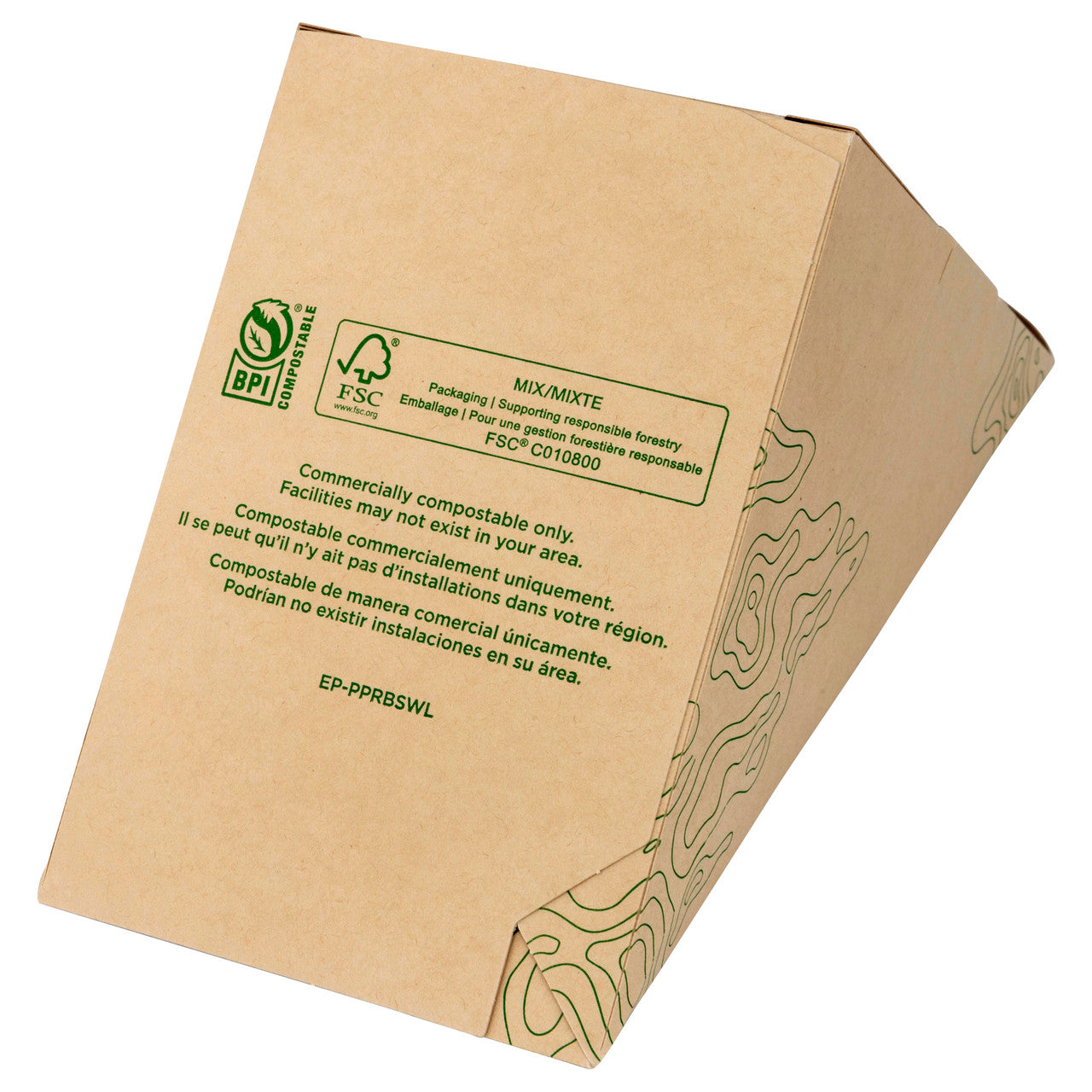 Renewable & Compostable Large Windowed Sandwich Wedge, FSC Mix Credit SA-COC-013255 - Case of 500
