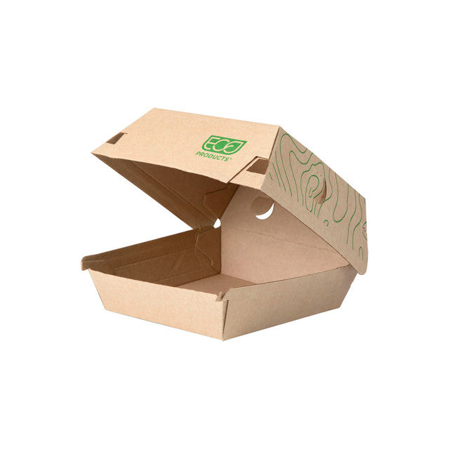 Renewable & Compostable Corrugate Clamshell 6.25 x 5.5 x 2.69 - Case of 510