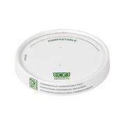 Renewable & Compostable Paper Lid, Small (90mm ), Fits 8oz Paper Food Containers, FSC® MIX CREDIT SA-COC-013255 - Case of 500