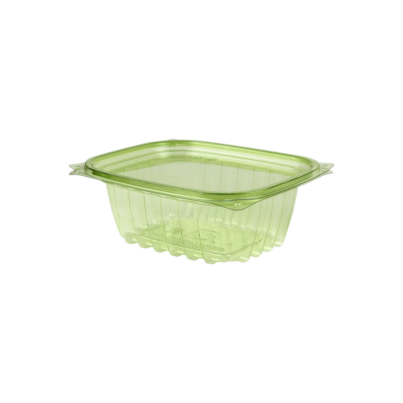 Veridian™ Renewable & Compostable Rectangular Deli Containers - 12 oz. Green - Case of 300