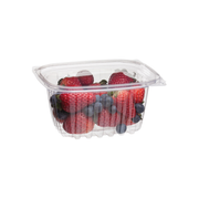 Veridian™ Renewable & Compostable Rectangular Deli Containers - 16 oz. Green - Case of 300