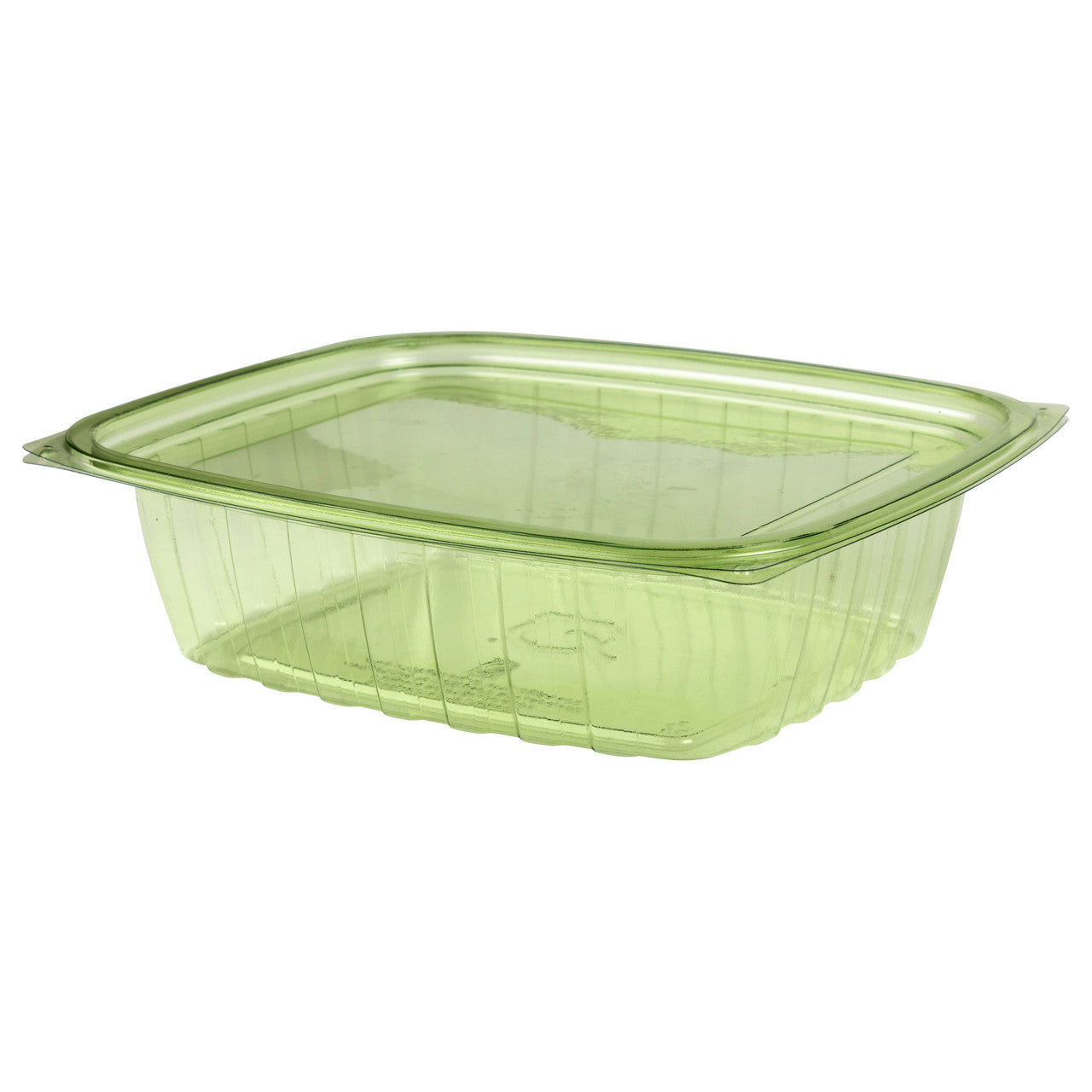 Veridian™ Renewable & Compostable Rectangular Deli Containers - 24 oz. Green - Case of 200