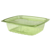 Veridian™ Renewable & Compostable Rectangular Deli Containers - 24 oz. Green - Case of 200