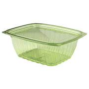 Veridian™ Renewable & Compostable Rectangular Deli Containers - 32 oz. Green - Case of 200